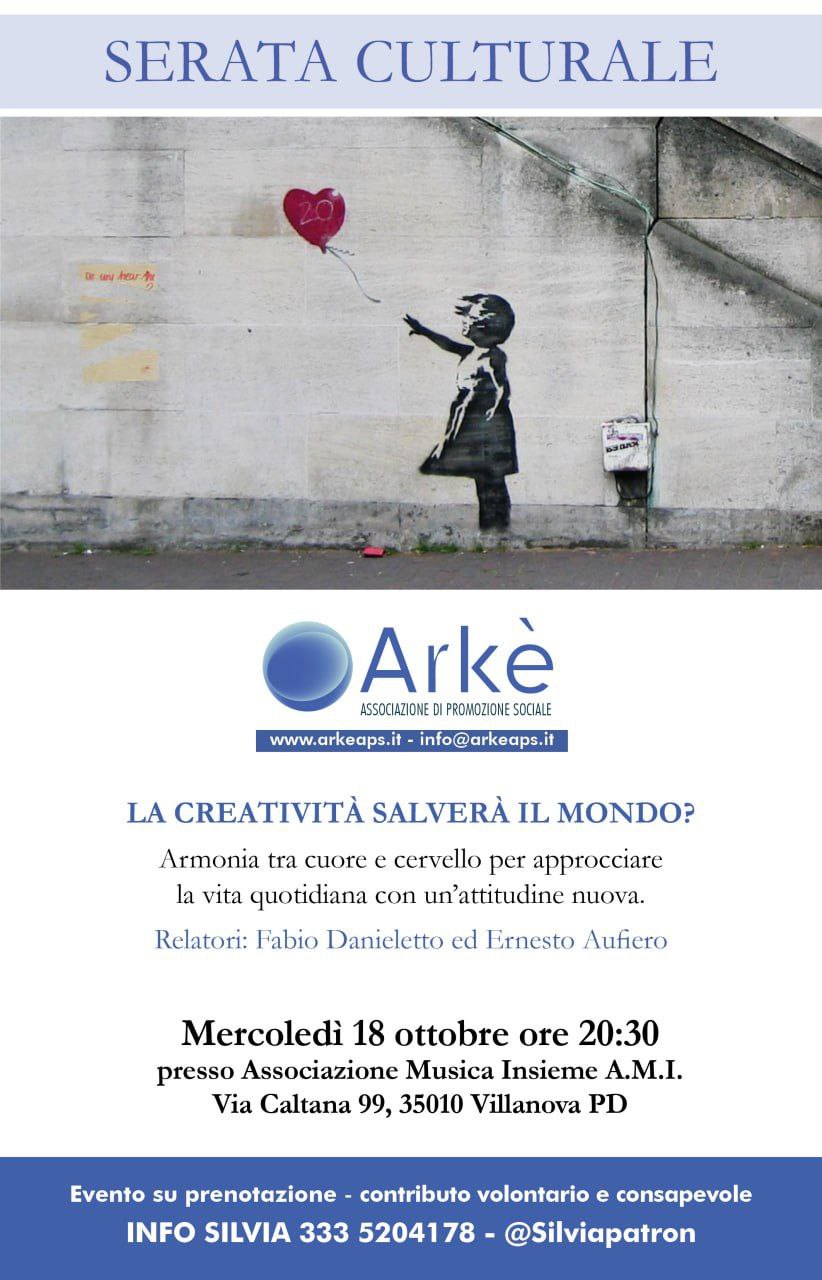 Serata Culturale 18/10/2023 – La Creatività salverà il&nbsp;mondo?
